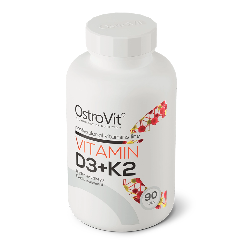 Vitamin D3 + K2 – 90 tabletten, 2000 IE D3 & 100 µg K2 (MK‑7) | OstroVit