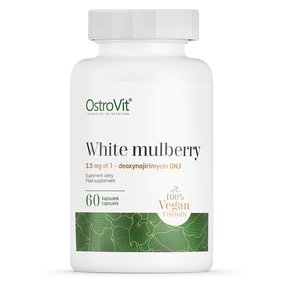 Witte Moerbei | 1% DNJ | 350 mg | Vegan | 60 Vegetarische Capsules | OstroVit