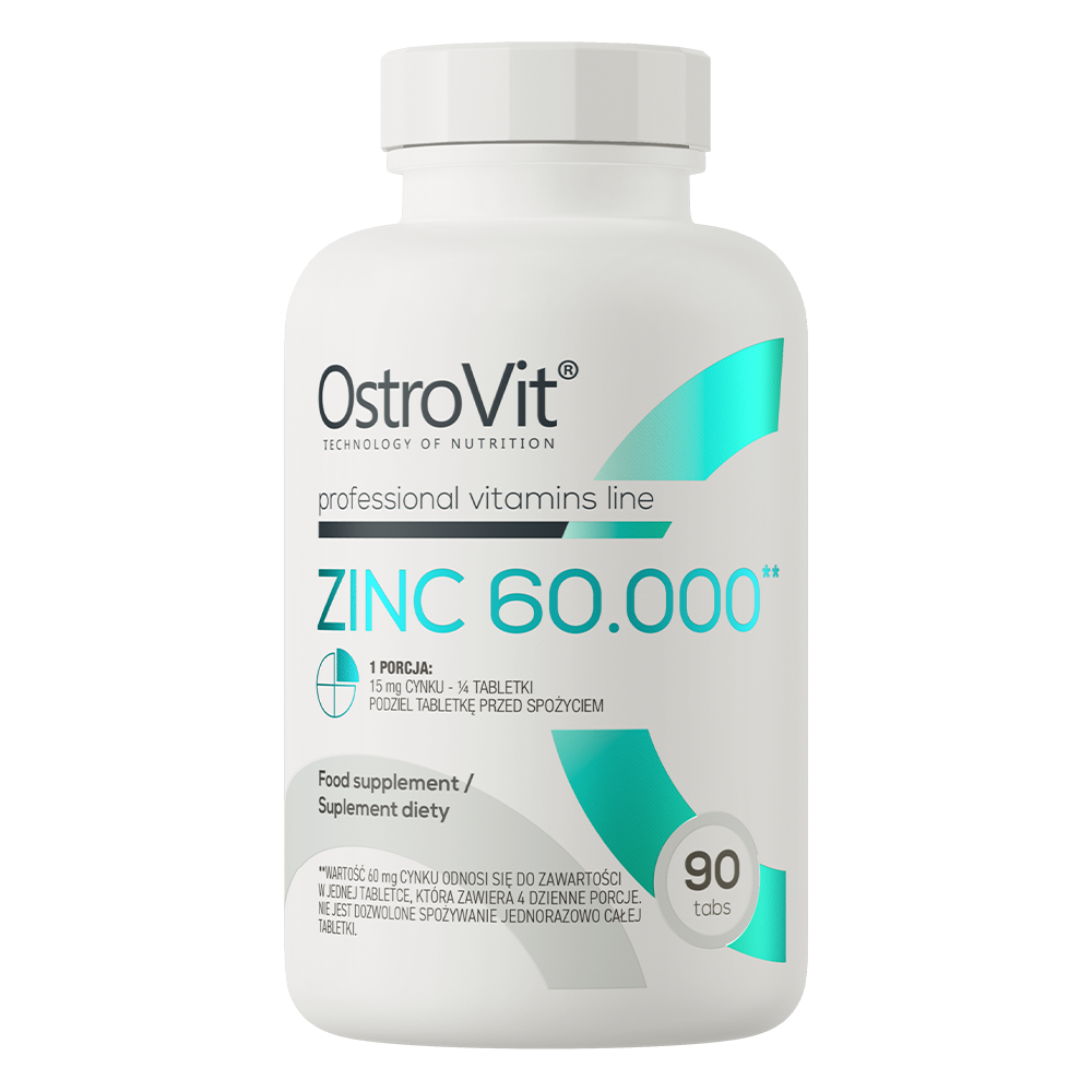 Zinc 60.000 – 90 tabletten, Zinkpicolinaat 60 mg (¼ tab = 15 mg) | OstroVit