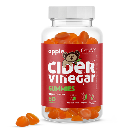 Appelazijn Gummies | 60 stuks | Vegan | Gelatinevrij | 500 mg | OstroVit