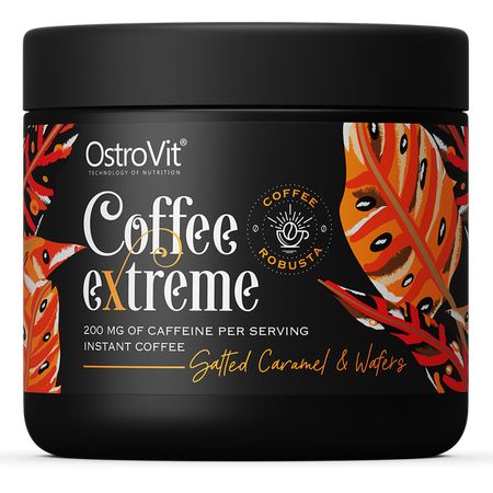 Koffie | Extreme | Caffeine | 150 g | Gezouten Karamel en Wafels | OstroVit