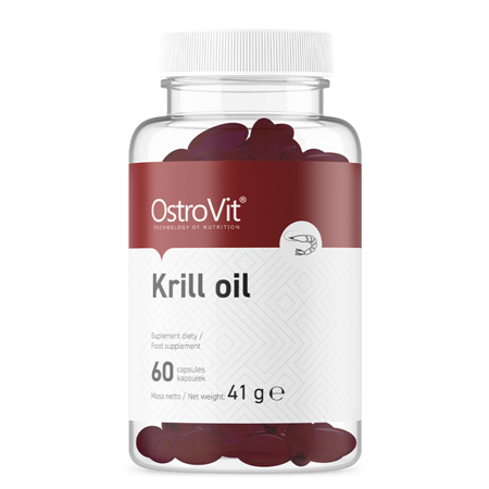 Krill olie | Antarctische krill | Omega 3, EPA, DHA, Fosfolipiden & Astaxanthine | 60 Capsules | OstroVit