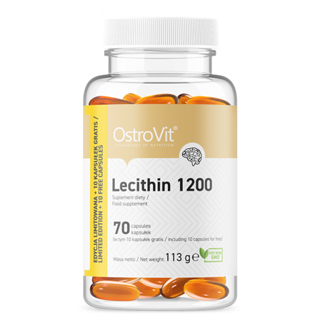 Lecithine | Lecithin | Vegan | 1200 mg | 70 Capsules | OstroVit