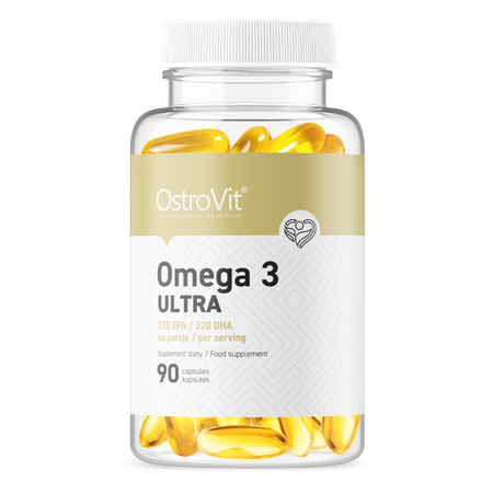 Omega 3 Ultra – 90 softgels, 330 mg EPA + 220 mg DHA | OstroVit
