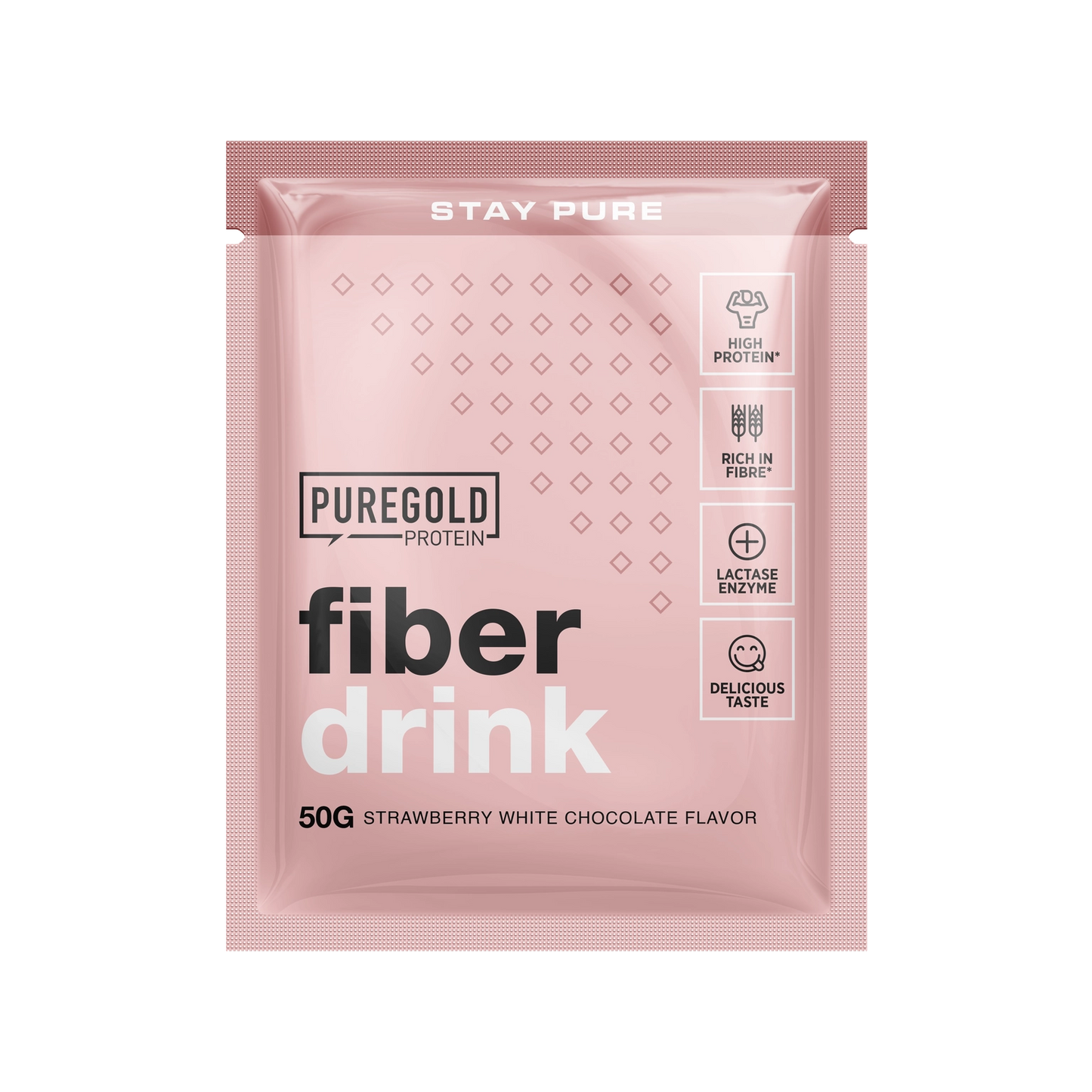Fiber Drink Strawberry White Chocolate 50g sachet