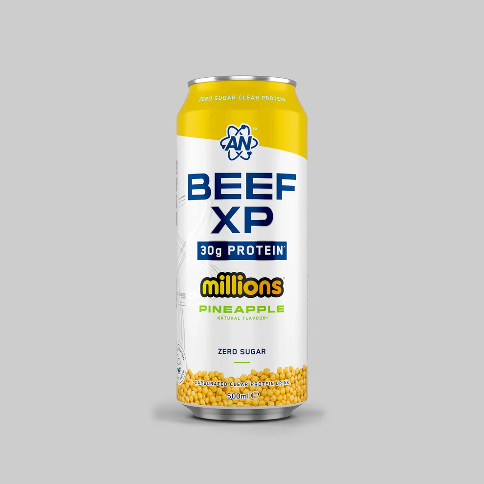 BEEF XP Carbonated Protein Drink 500ml Millions Pineapple