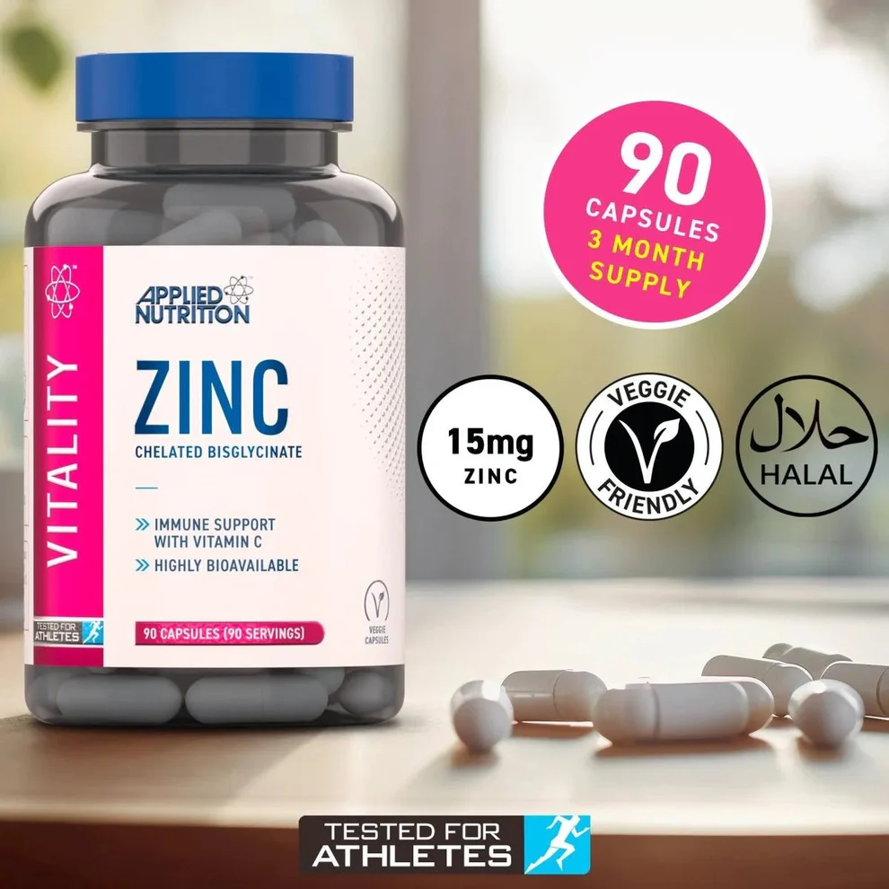 Zinc Bisglycinate + Vit C Vitality - 90 V-caps