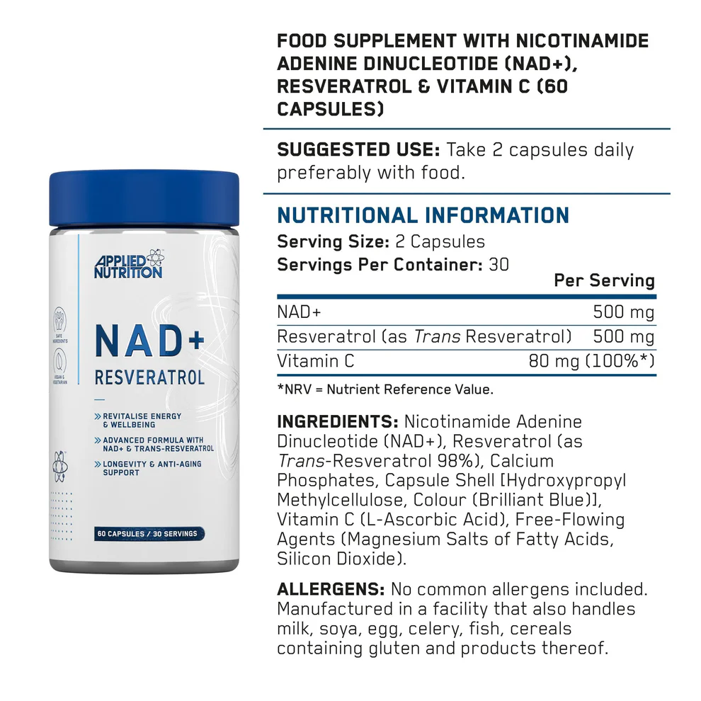 NAD+ Resveratrol - 60 V-caps