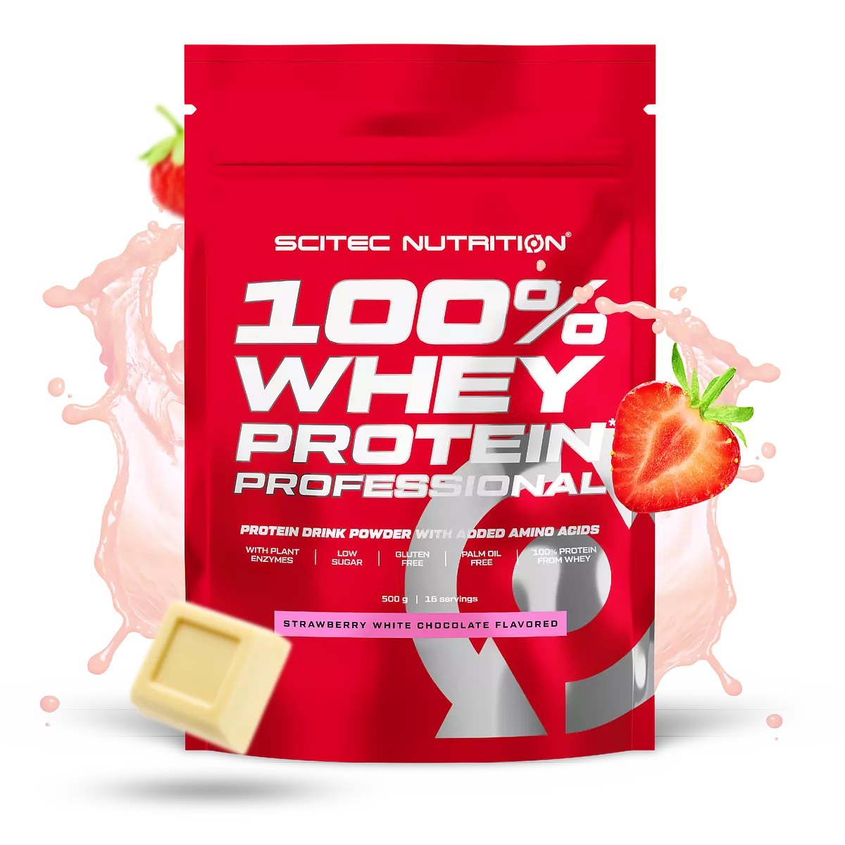 Scitec Nutrition 100% Whey Protein Professional 500g Aardbei-Witte Chocolade