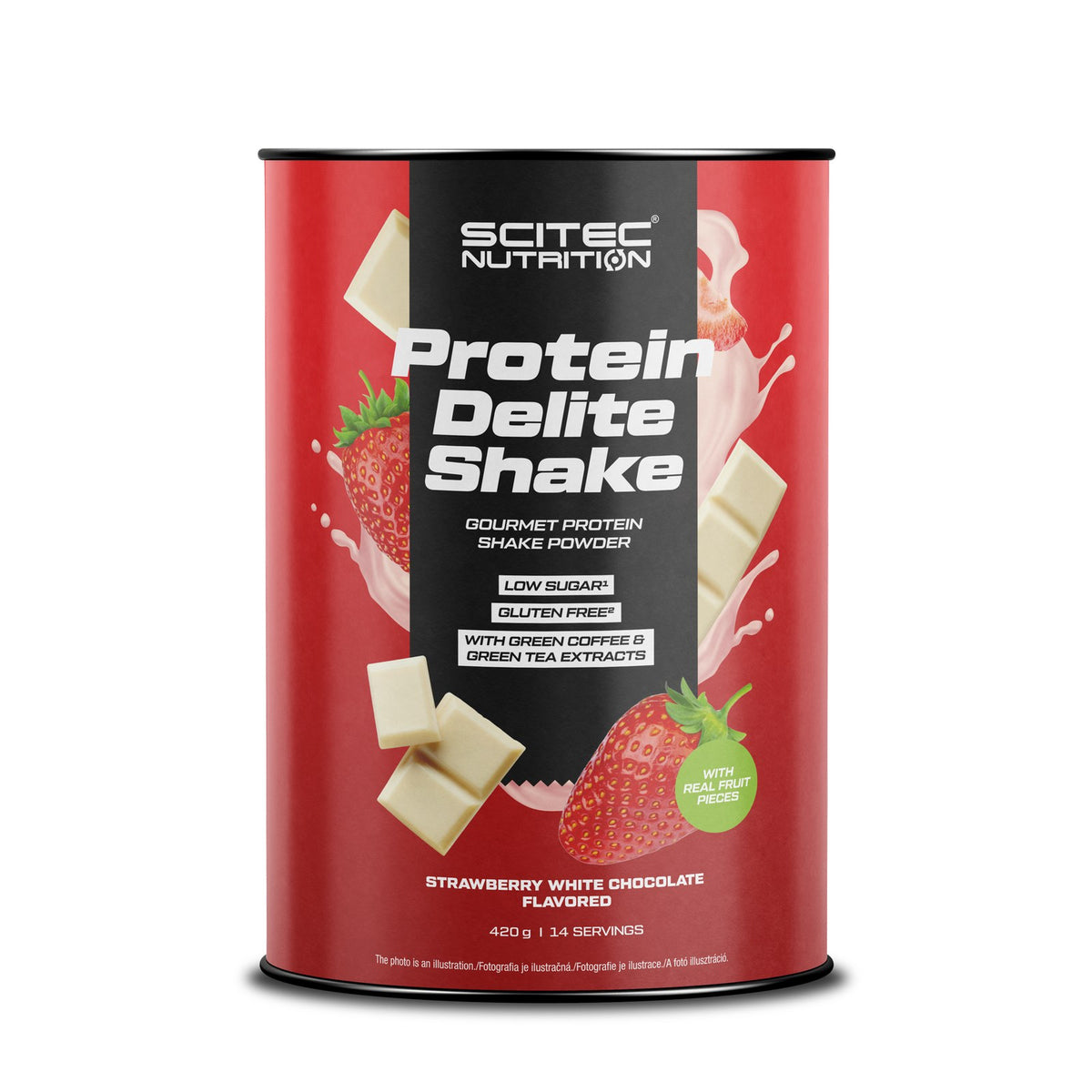 Scitec Nutrition Protein Delite Shake 420g Aardbei-Witte Chocolade