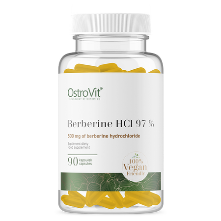 Berberine HCI | Gestandaardiseerd op 97% | Vegan | 90 Capsules | OstroVit