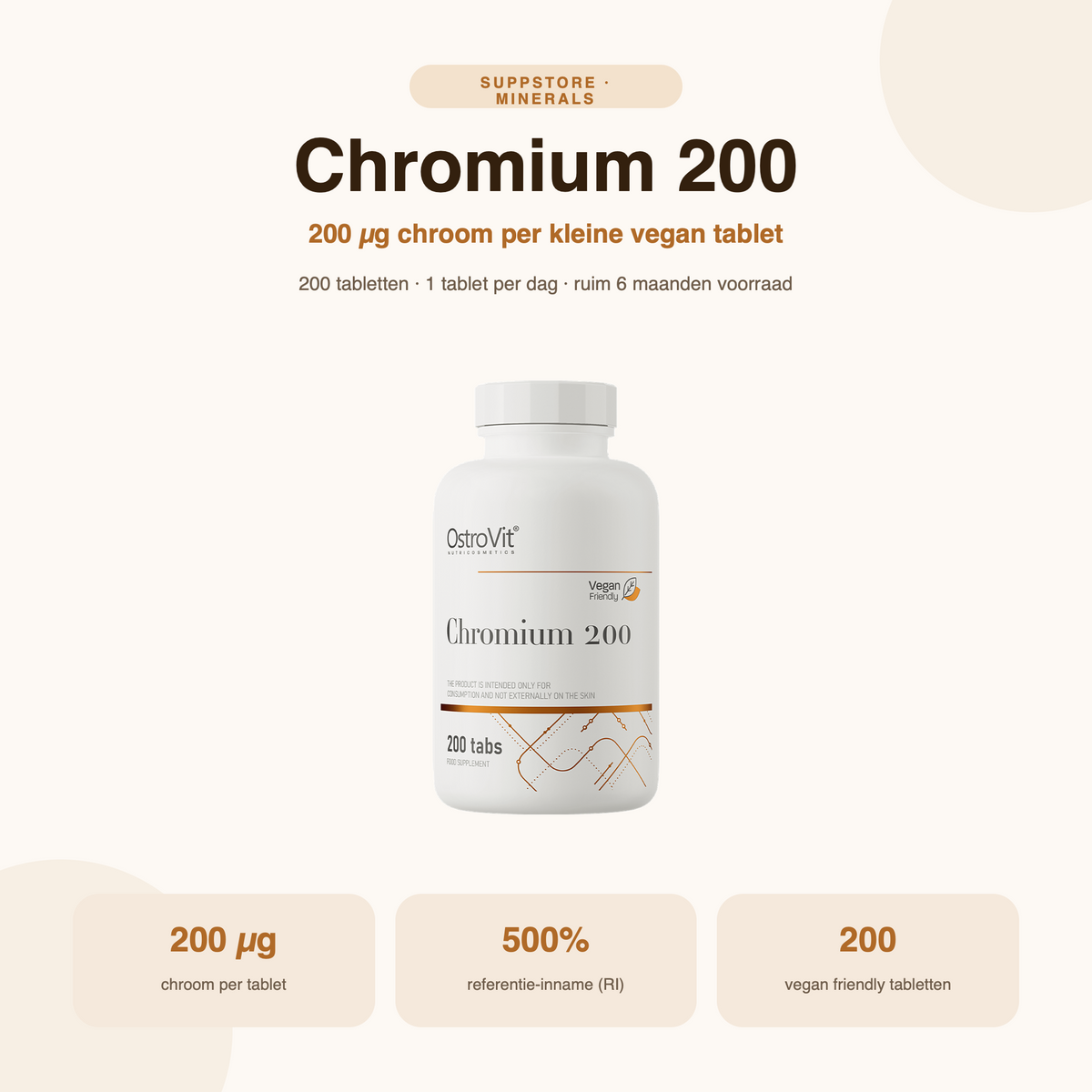 Chrom 200 µg – 200 vegane Tabletten | OstroVit