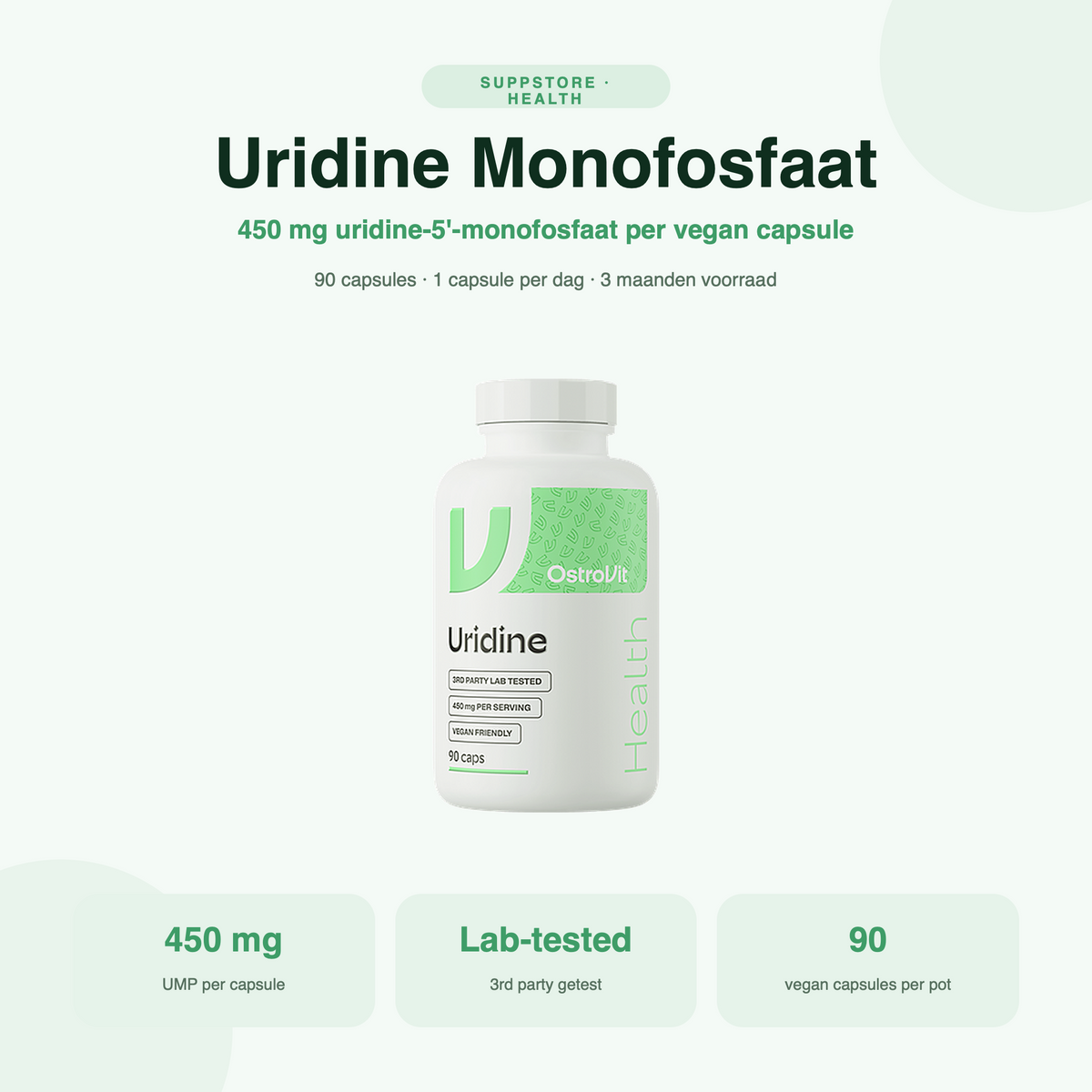 Uridine UMP 450 mg 90 capsules