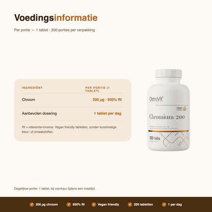 Chrom 200 µg – 200 vegane Tabletten | OstroVit
