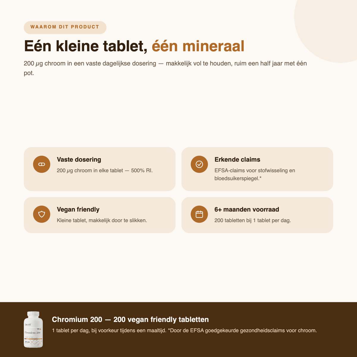 Chrom 200 µg – 200 vegane Tabletten | OstroVit