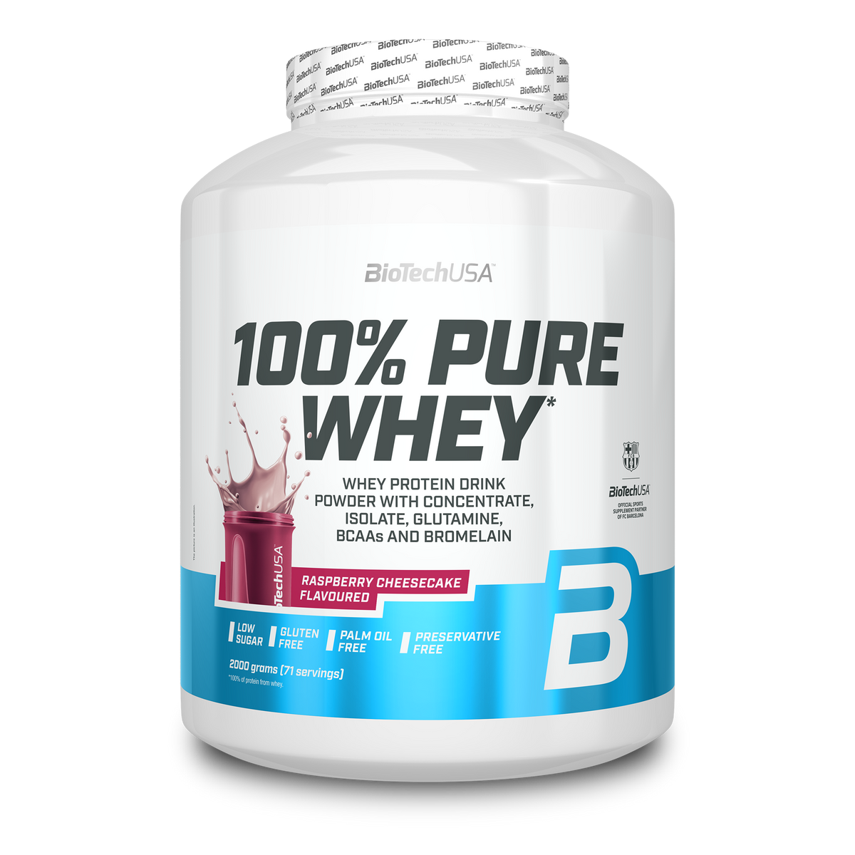 100% Pure Whey 2000g Framboos Cheesecake