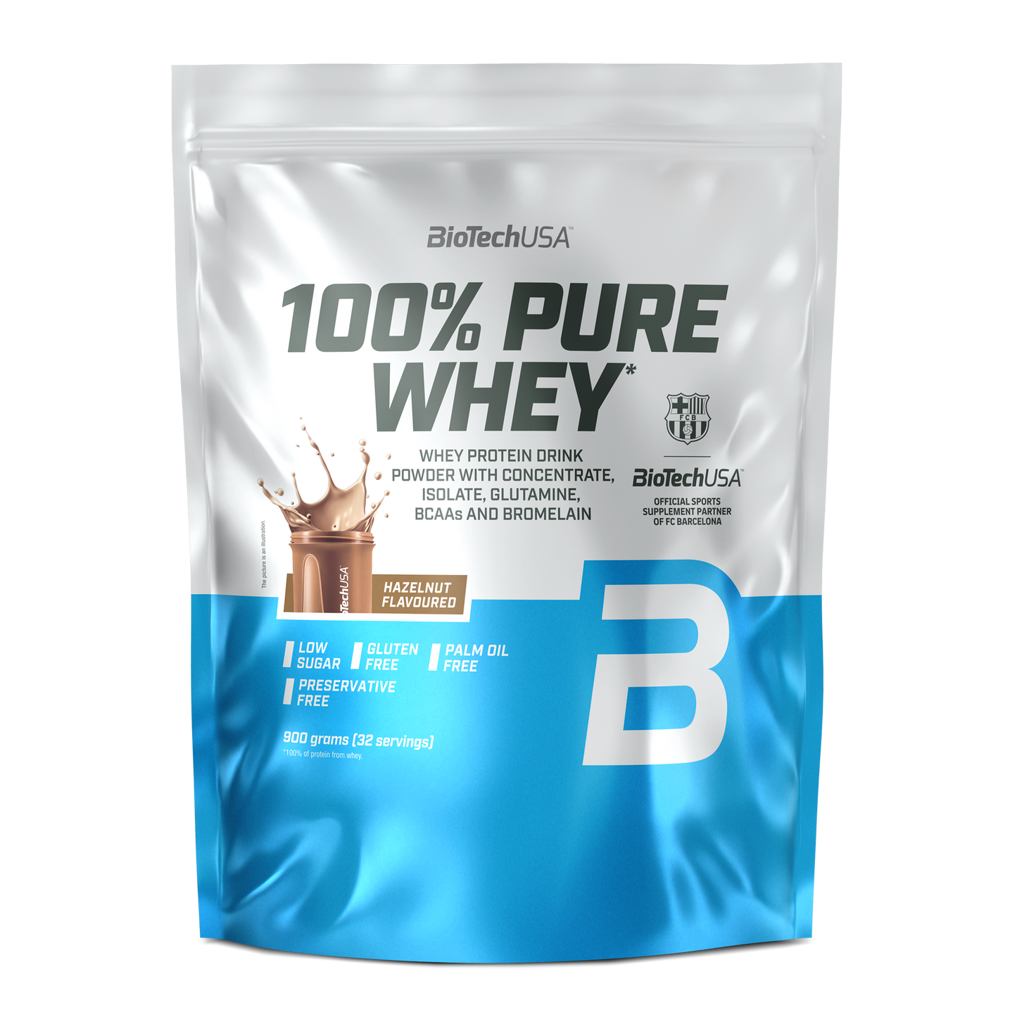 100% Pure Whey 900g Hazelnoot