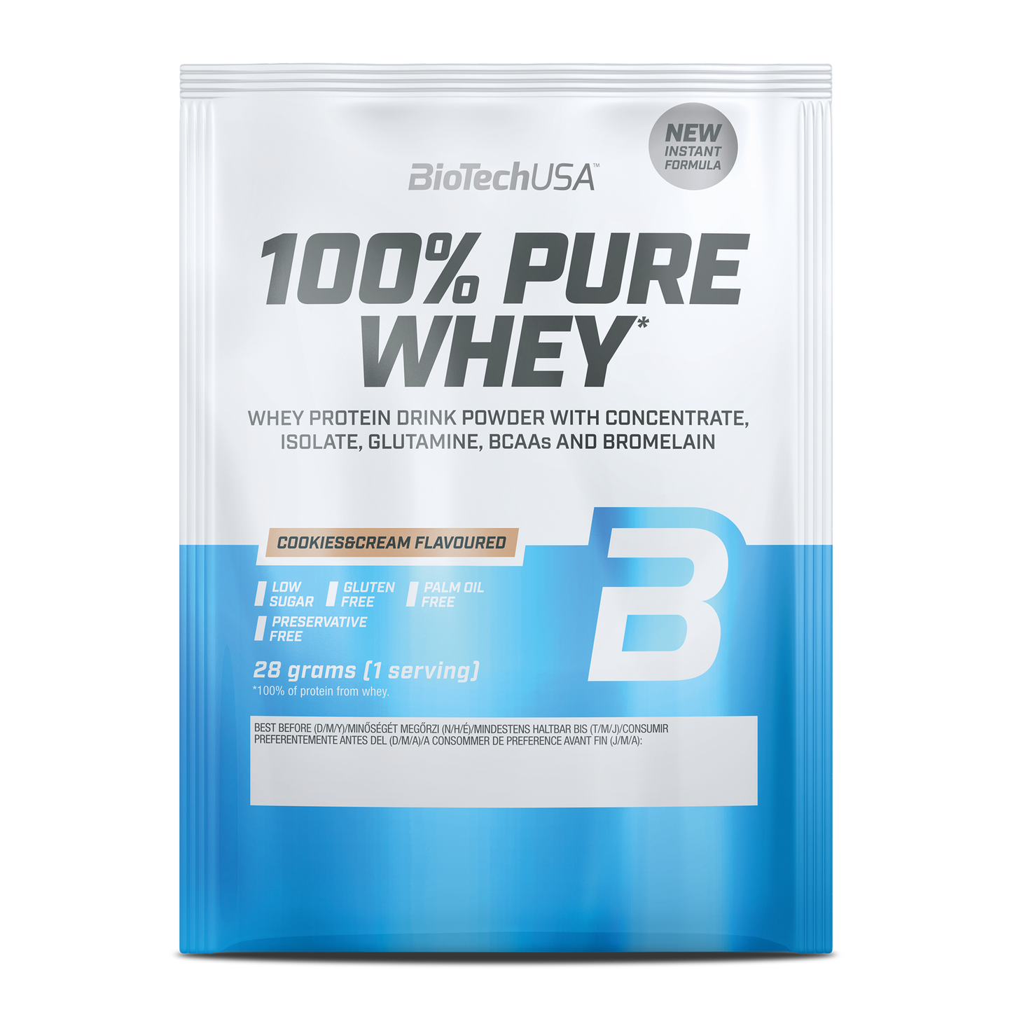 100% Pure Whey 28g sachet Hazelnoot