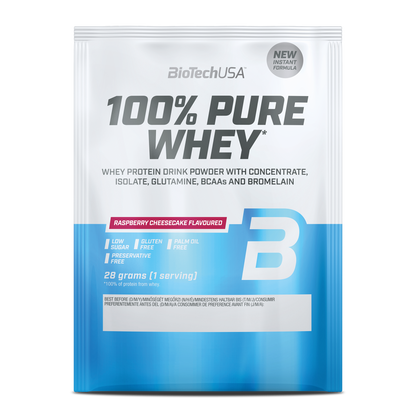 100% Pure Whey 28g sachet Frambozencheesecake