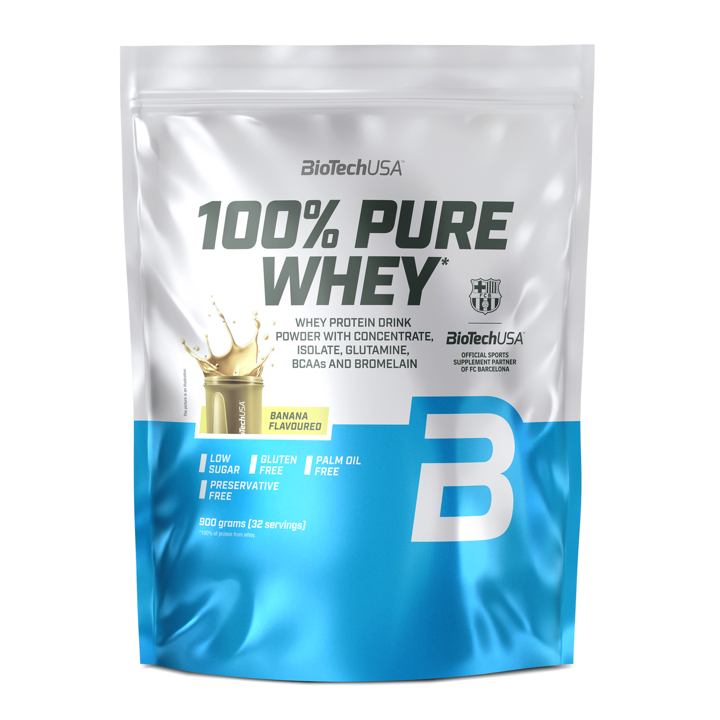 100% Pure Whey 900g Banaan