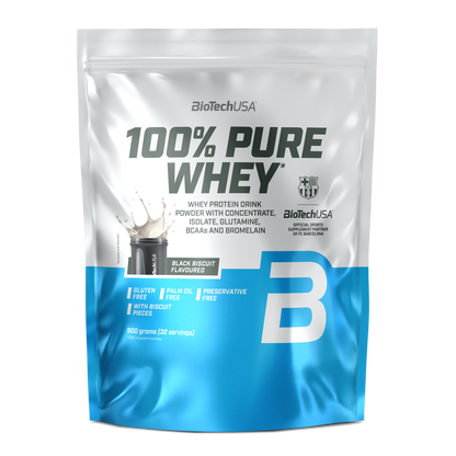 100% Pure Whey 900g Zwart Biscuit