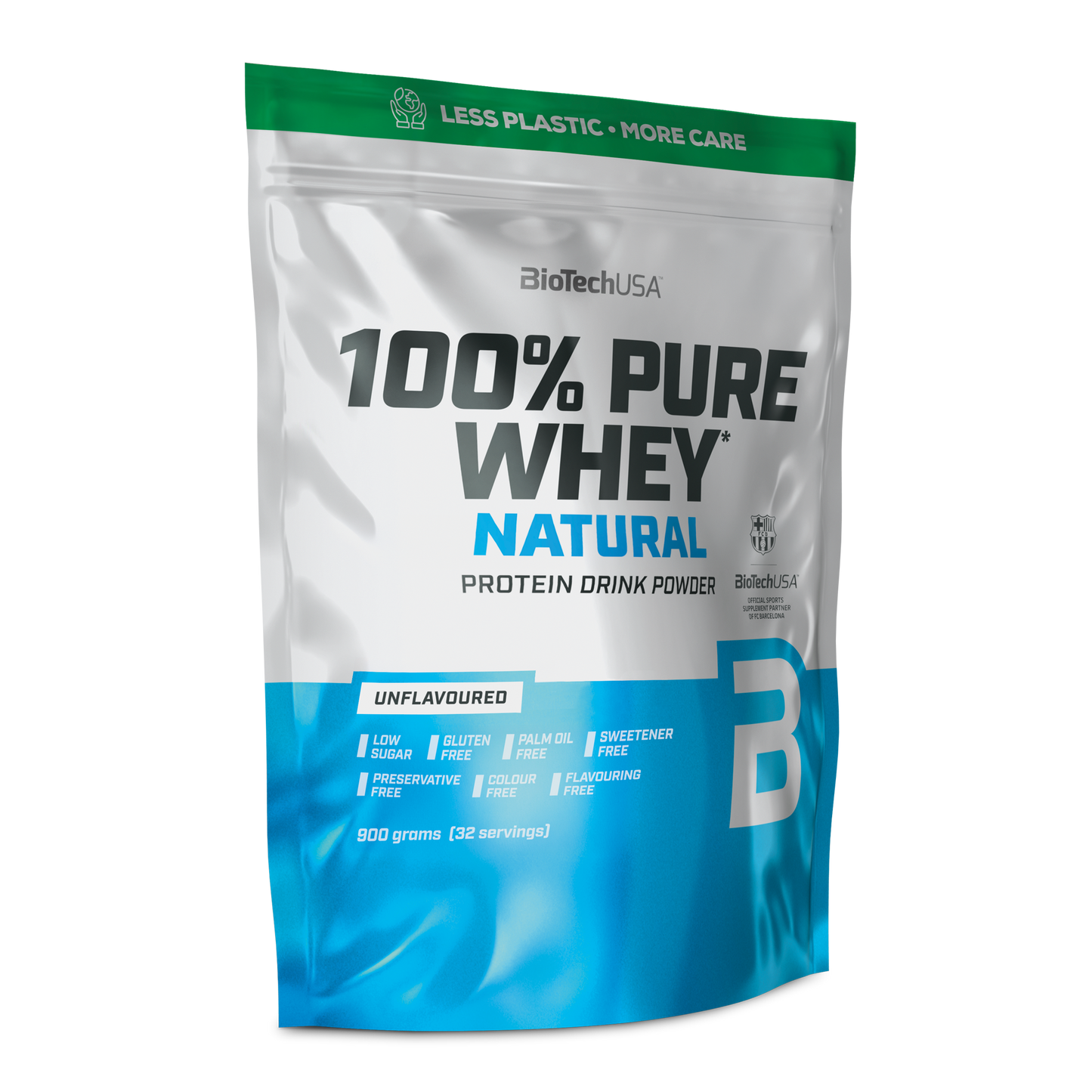 100% Pure Whey Natural 900g Smaakloos