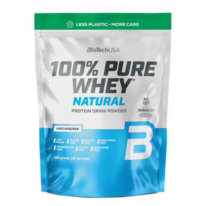 100% Pure Whey Natural 900g Smaakloos