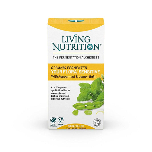 Your Flora – Sensitive Biologisch Gefermenteerde Pepermunt & Citroenmelisse | 60 Capsules | Living Nutrition