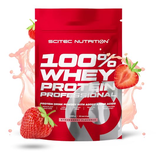Scitec Nutrition 100% Whey Protein Professional 1000g Aardbei