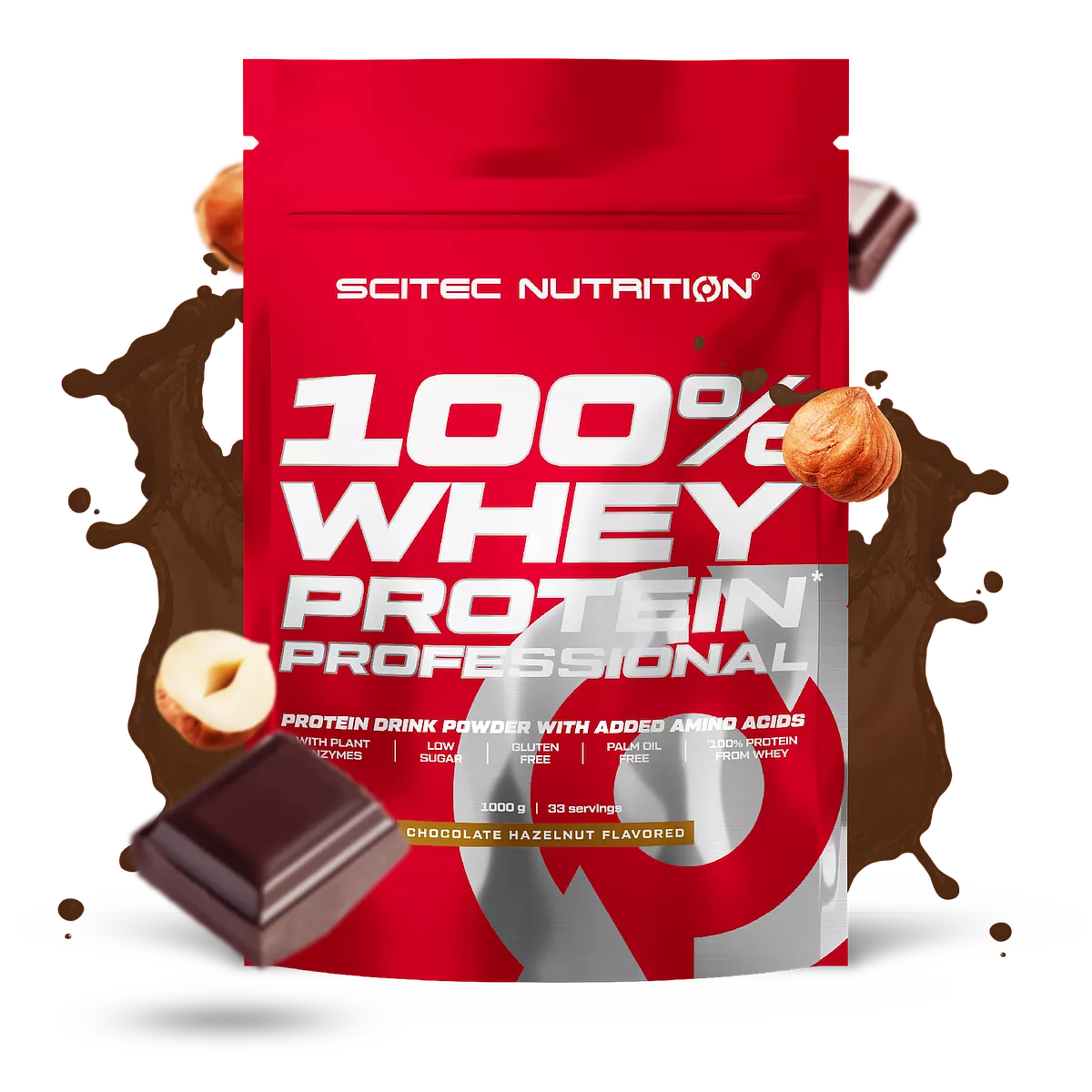 Scitec Nutrition 100% Whey Protein Professional 1000g Chocolade-Hazelnoot