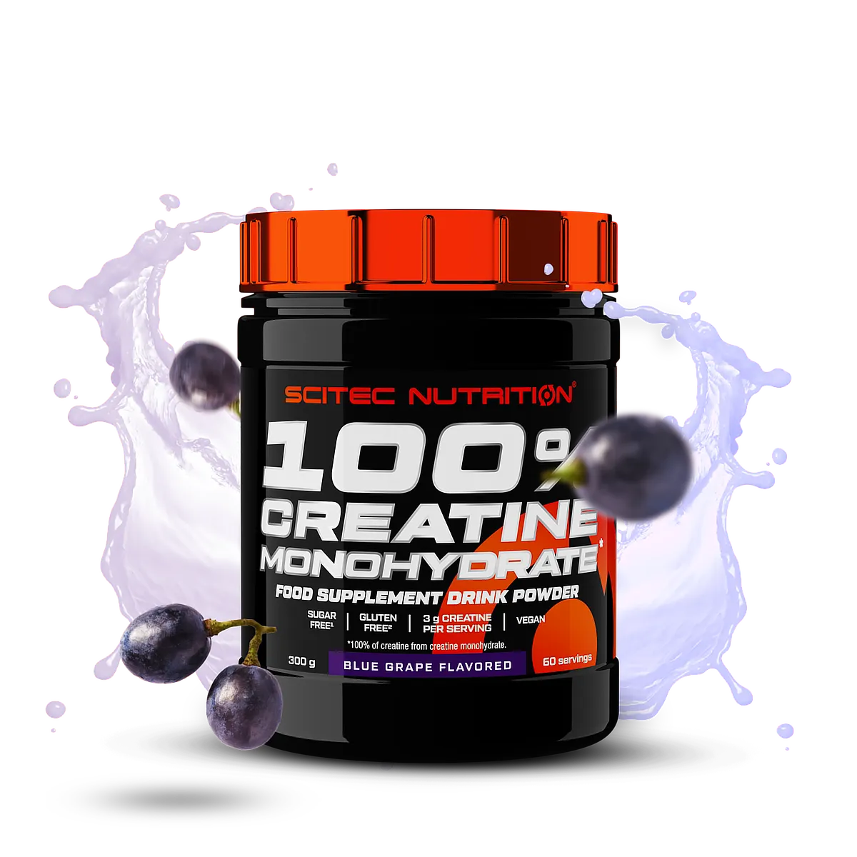 Scitec Nutrition 100% Creatine Monohydrate 300g Blauwe Druif