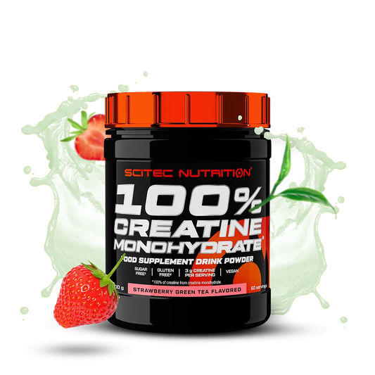 Scitec Nutrition 100% Creatine Monohydrate 300g Aardbei-Groene Thee