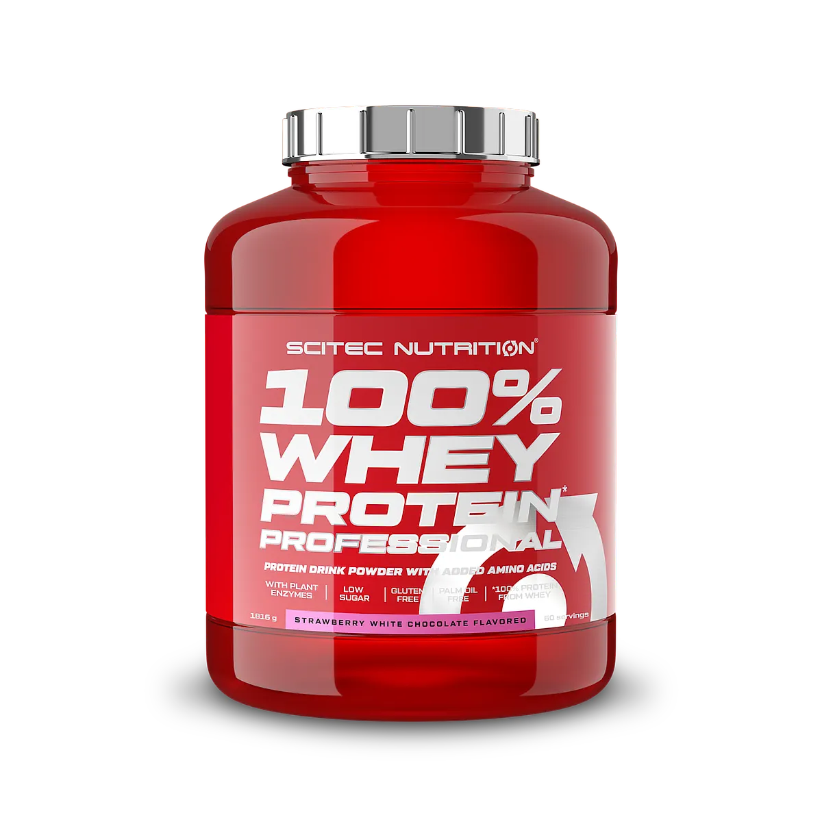 Scitec Nutrition 100% Whey Protein Professional 1816g Aardbei-Witte Chocolade