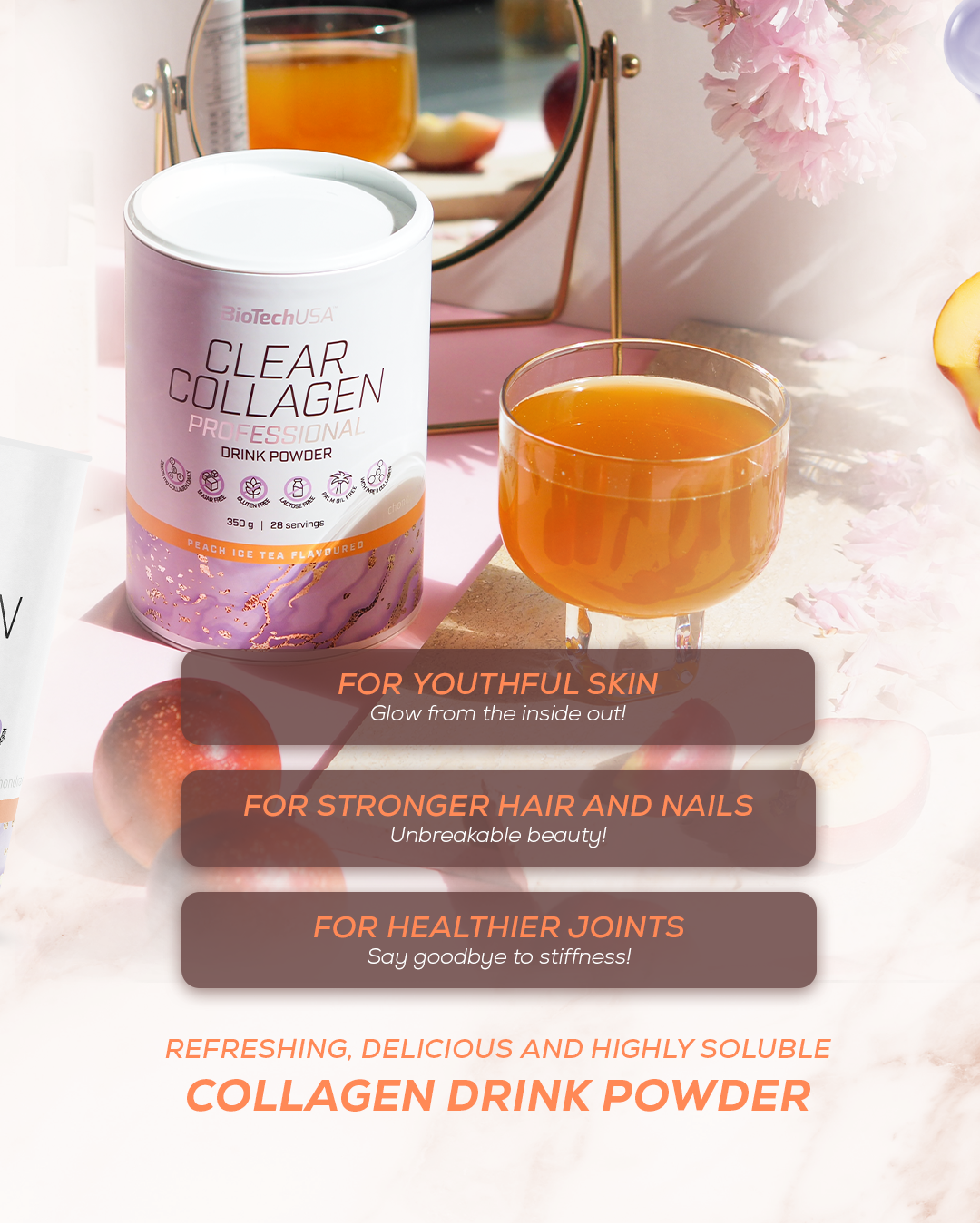 Clear Collagen Professional Sachet 25g Perzik IJsthee