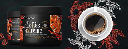 Coffee Extreme 150 g Gezouten Karamel & Wafels – 200 mg Cafeïne per Portie | OstroVit