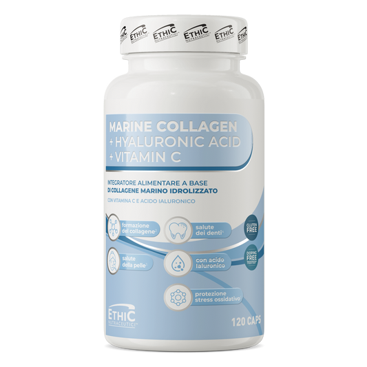 Marine Collagene + Hyaluronic Acid + Vitamina C 120 capsules
