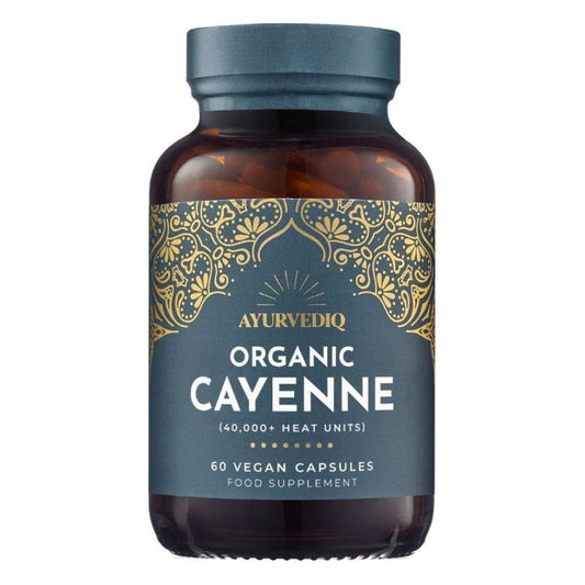 Biologische cayennepeper | Capsaïcine | 60 Capsules | Ayurvediq