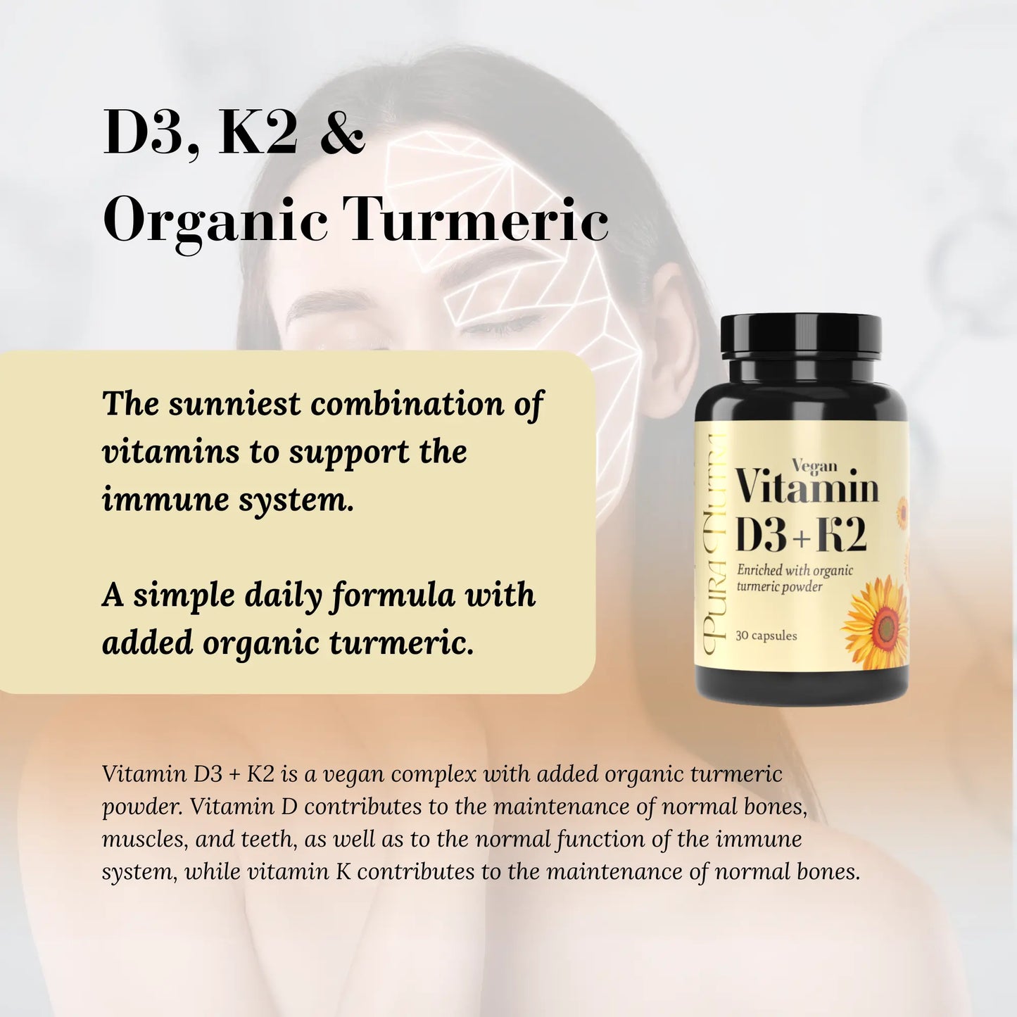 Vegan Vitamine D3 + K2 30 caps