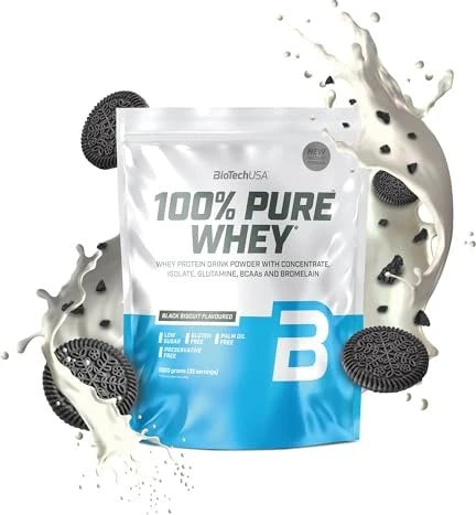 100% Pure Whey 1000g Zwart Biscuit