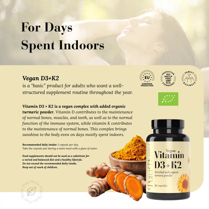 Vegan Vitamine D3 + K2 30 caps