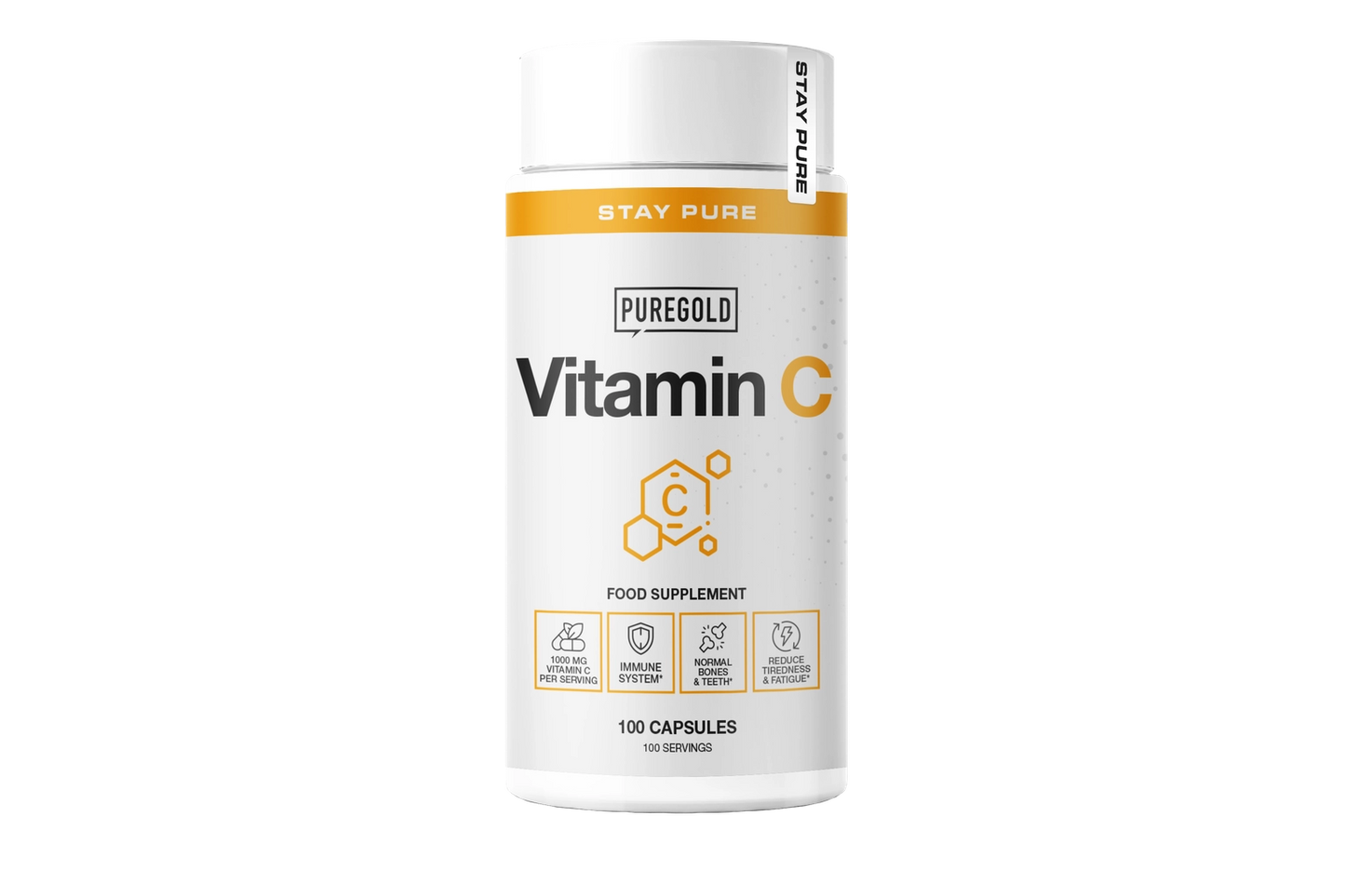 Pure Gold Vitamin C 1000 mg – 100 capsules, hooggedoseerd