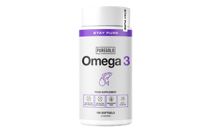 Pure Gold Omega 3 – 360 mg EPA + 240 mg DHA, 100 softgelcapsules