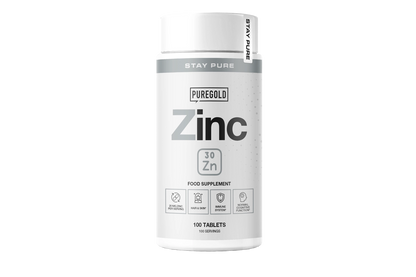 Pure Gold Zinc 20 mg – zink tabletten, 100 doseringen