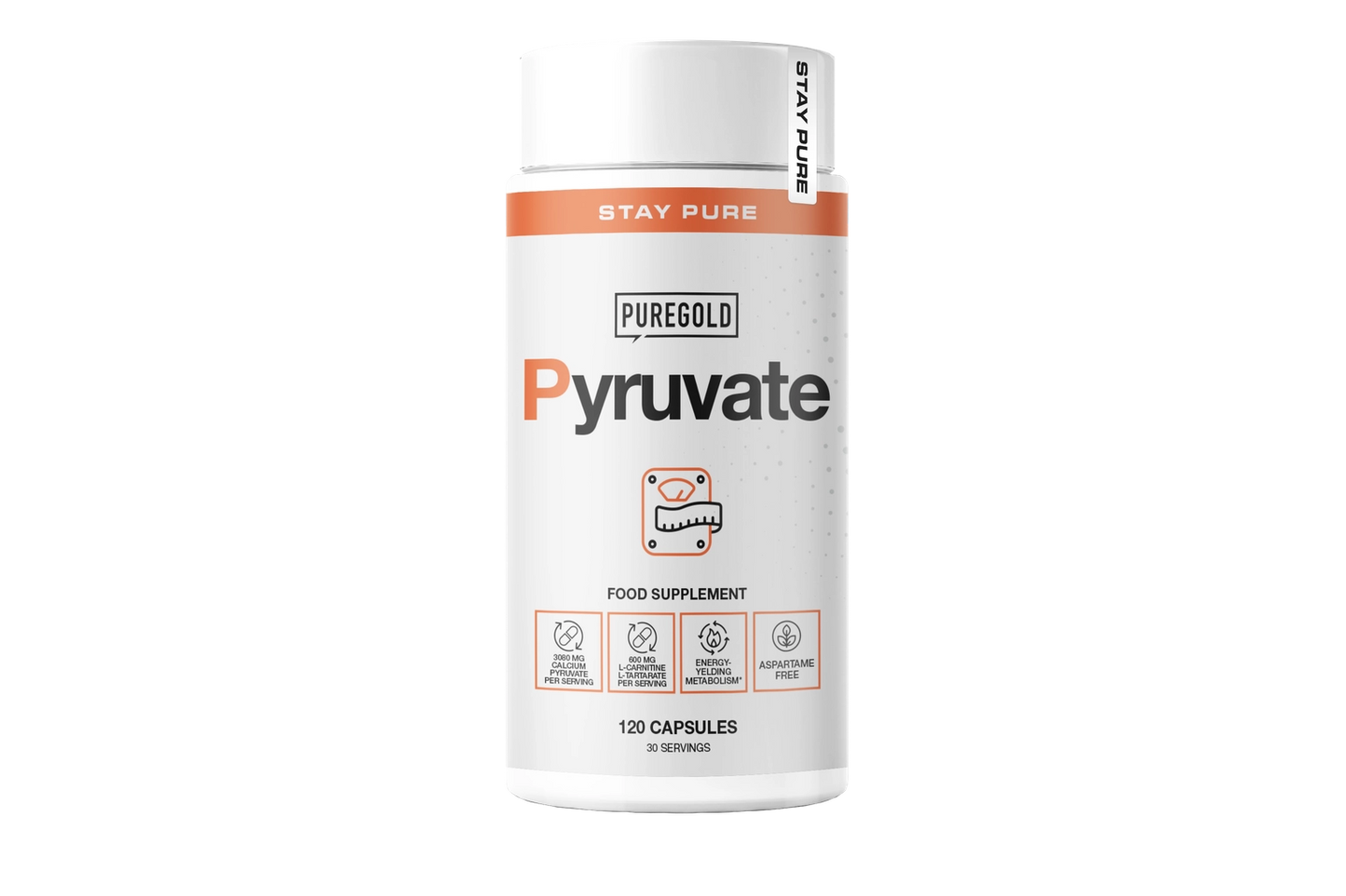 PureGold Pyruvate Capsules 120, Calcium Pyruvaat + L‑Carnitine