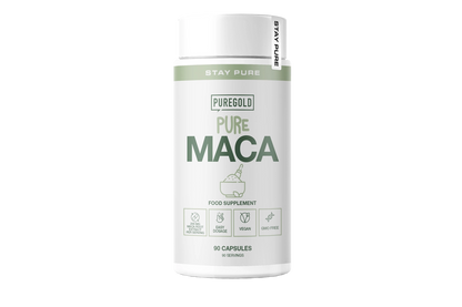 Pure Gold Maca – 200 mg 10:1 maca‑wortelextract, vegan, 90 capsules