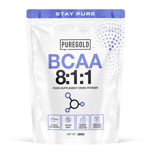Pure Gold BCAA 8:1:1 Lemonade 280 g, 5 g BCAA + Kalium & Vitamines