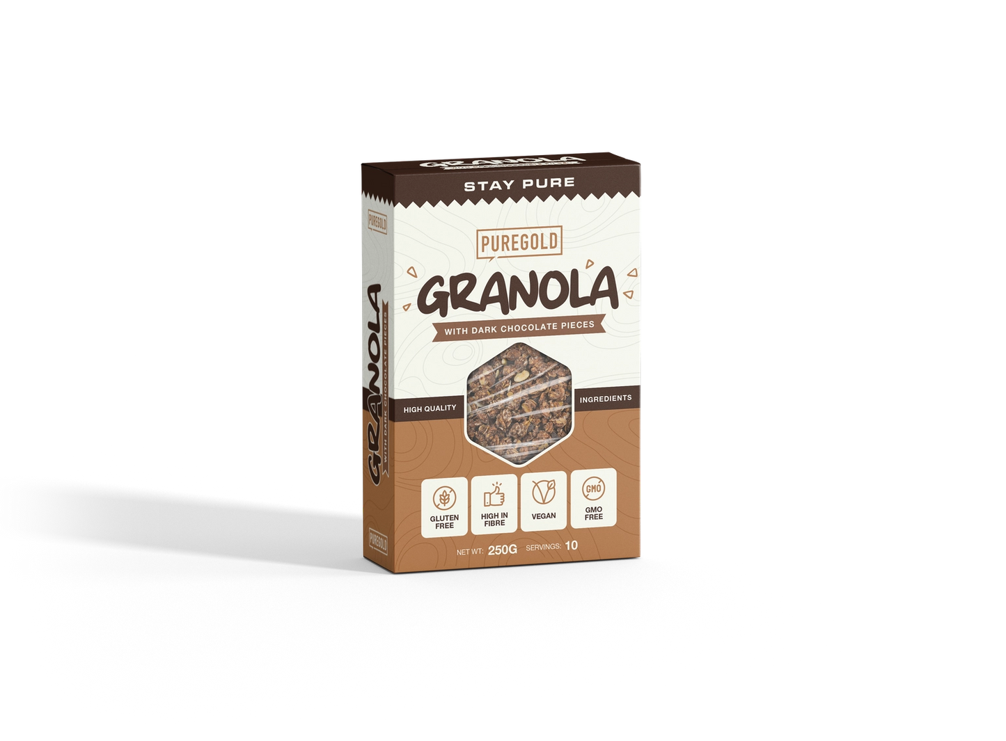 Pure Gold Granola Chocolate – glutenvrije havergranola, vegan, 250 g