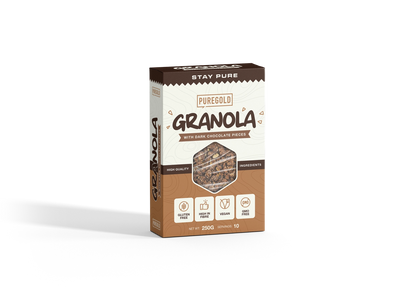 Pure Gold Granola Chocolate – glutenvrije havergranola, vegan, 250 g