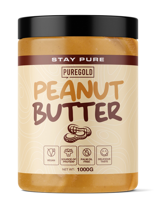 Pure Gold Peanut Butter 100% Pinda’s – 1 kg, vegan, zonder palmolie