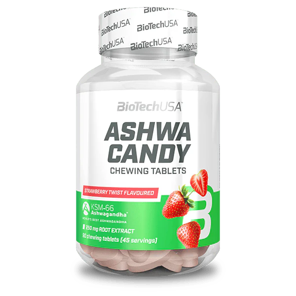 Ashwa Candy 90 kauwtabletten Aardbei
